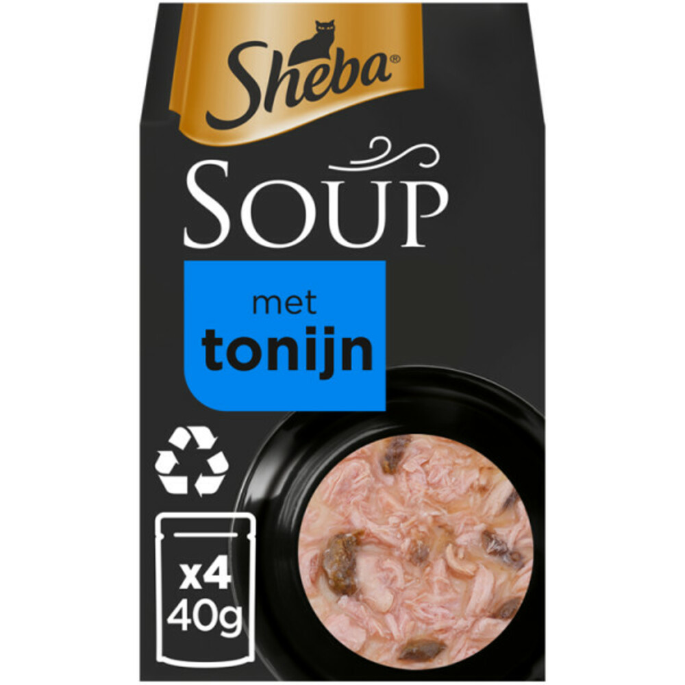 Sheba Soup Kattenvoer Natvoer Tonijn4 x 40 gr