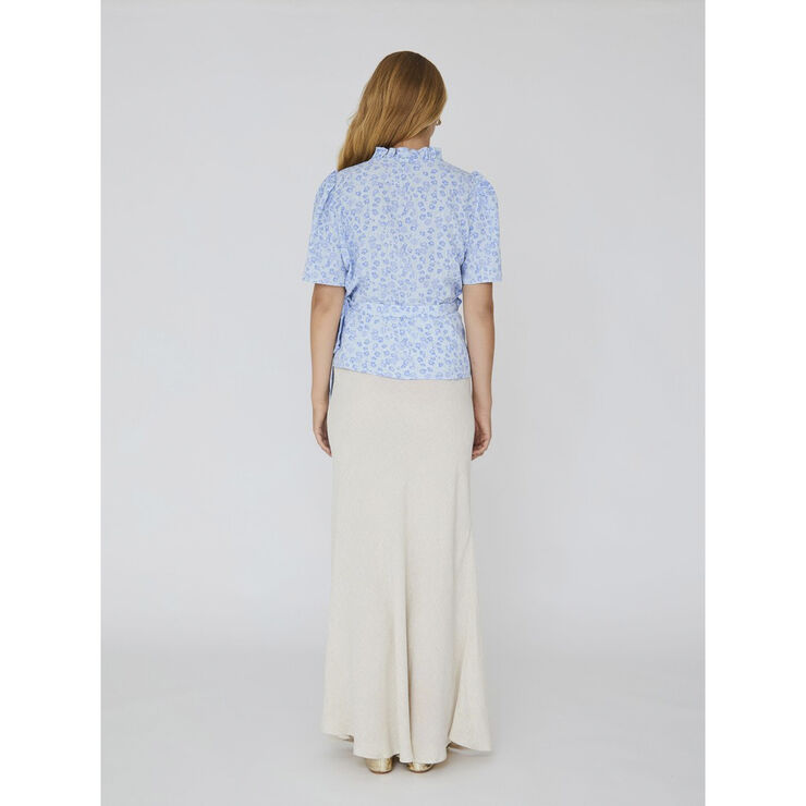 A-VIEW Peony wrap blouse Sky blue