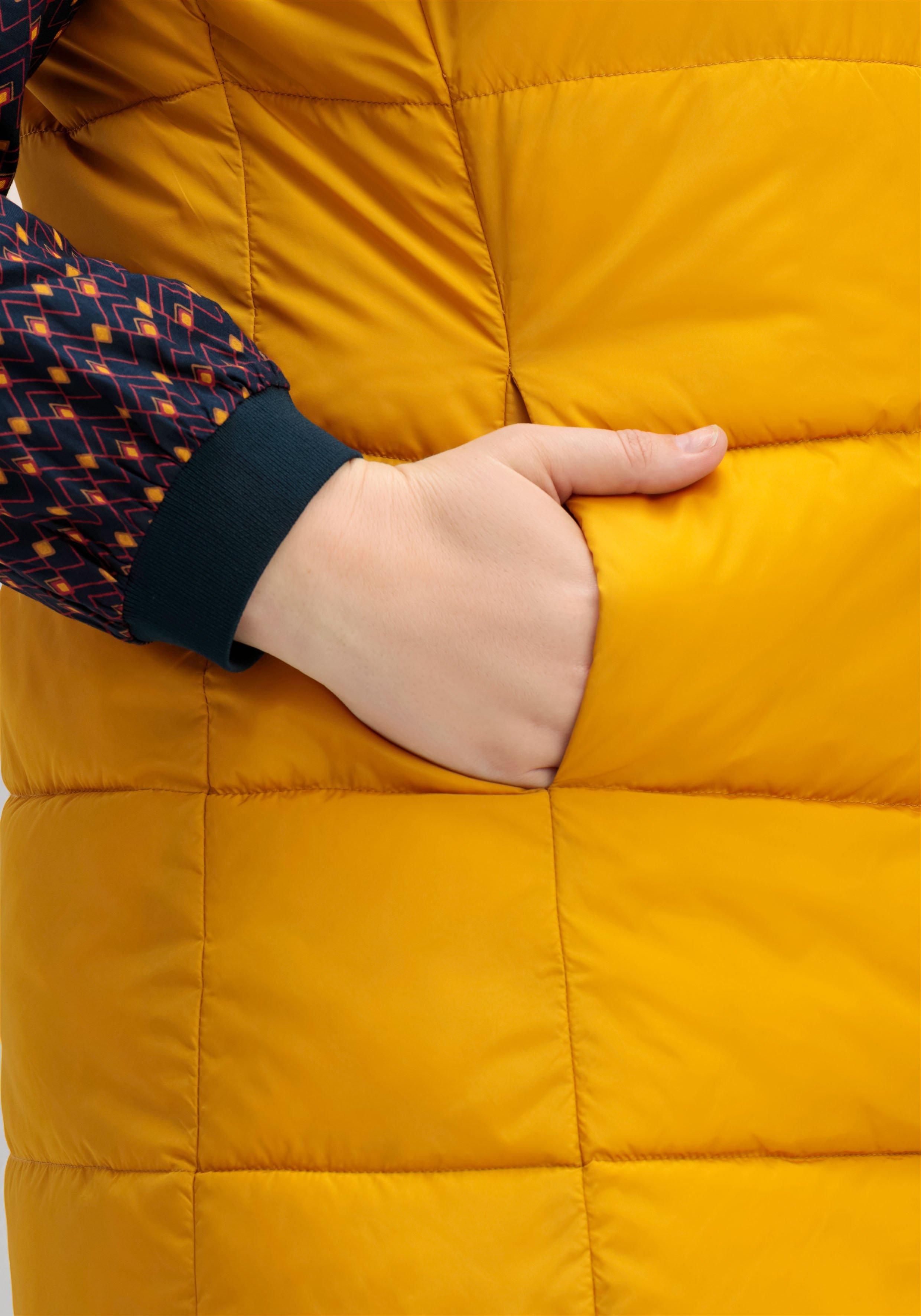 Steppweste in A-Linie, mit Kapuze und 2-Wege-Zipper