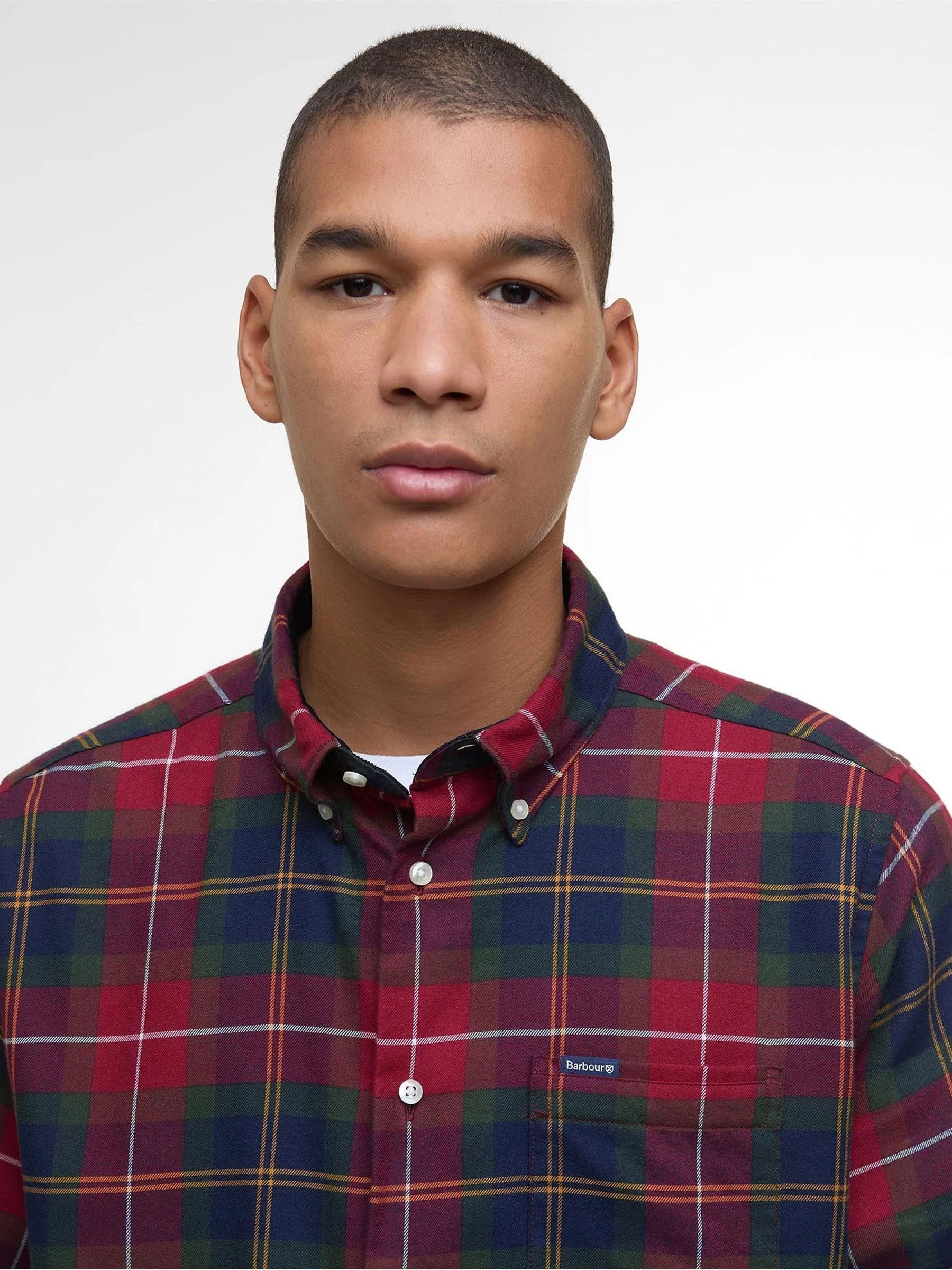Rood - Barbour® Fortrose Tailored overhemd met Schotse ruit