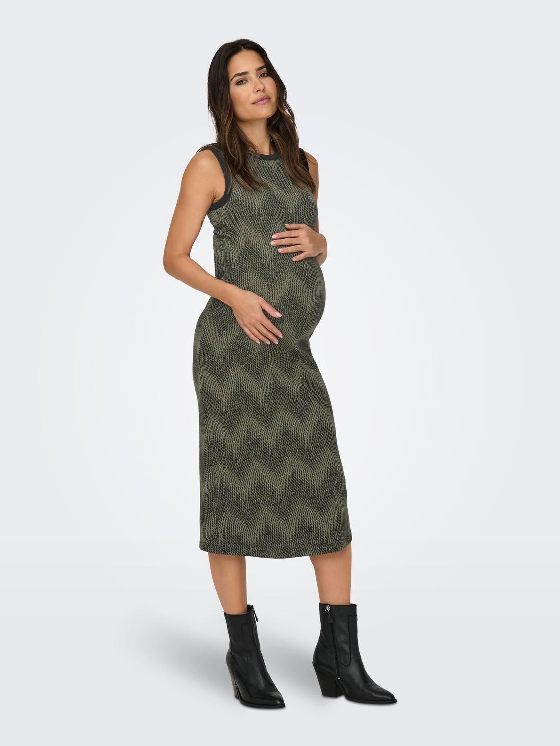 OLMBONITA Langes Kleid Black