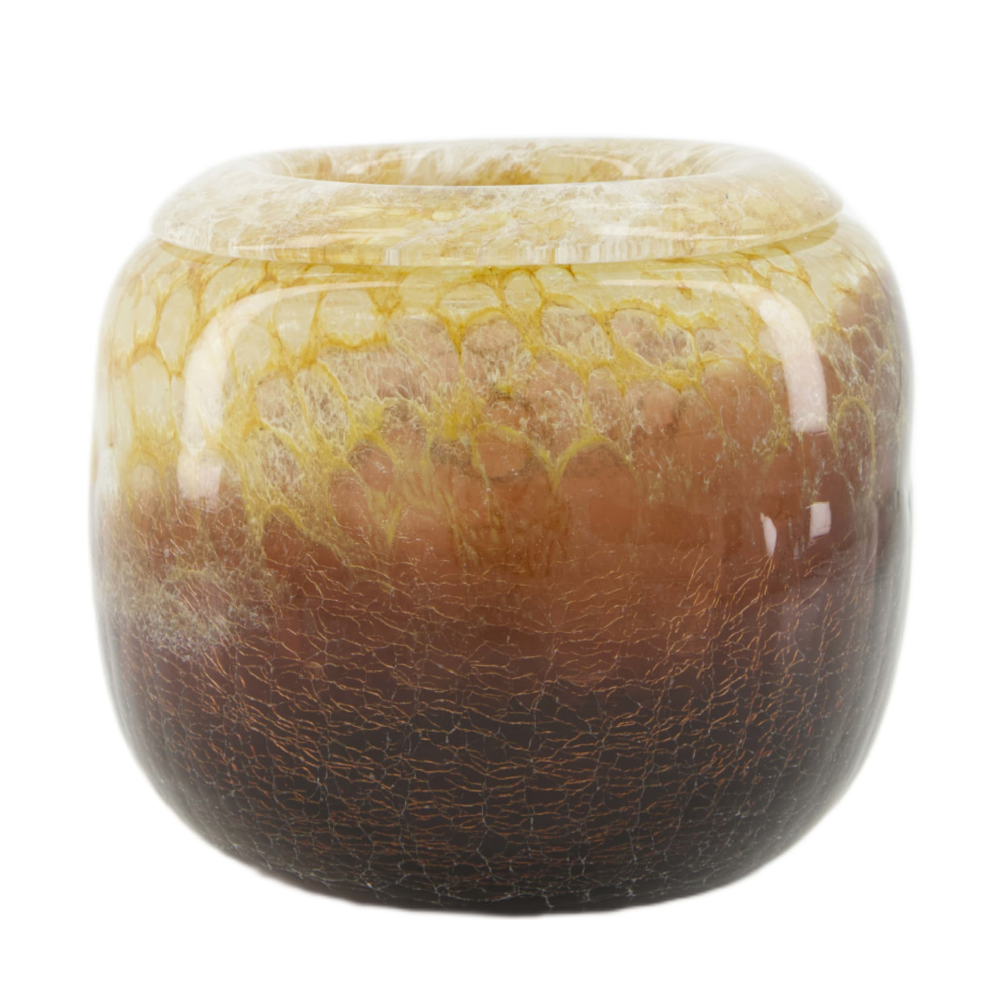 Vase glass Amber