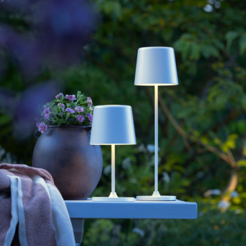 Tafellamp Kaami draagbaar LED 2W voor buiten met USB oplaadbare accu, wit