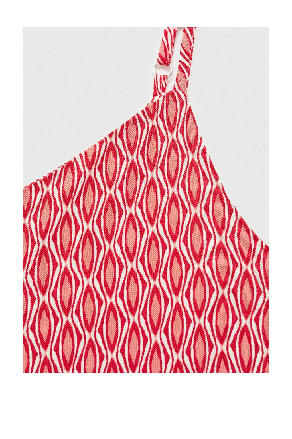 MANGO TEEN jumpsuit met all over print rood/lichtroze/wit