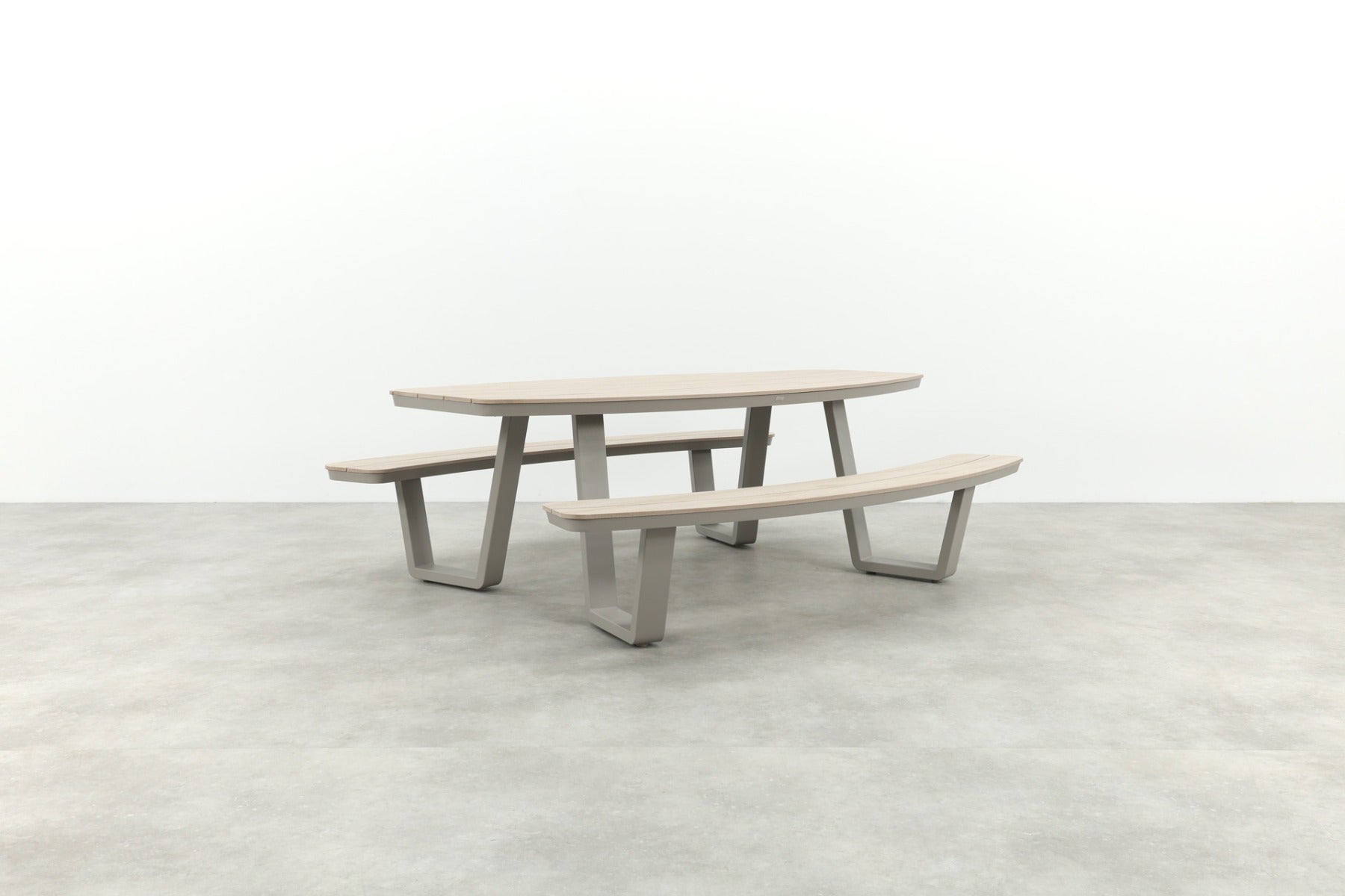 Bell aluminium picknick set ovaal - 220x193 cm - taupe
