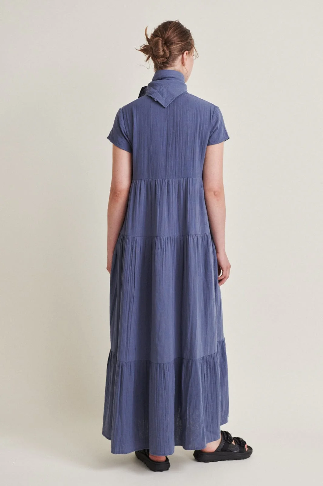 Basic Apparel Ember Layered Dress Gots 421 vintage indigo