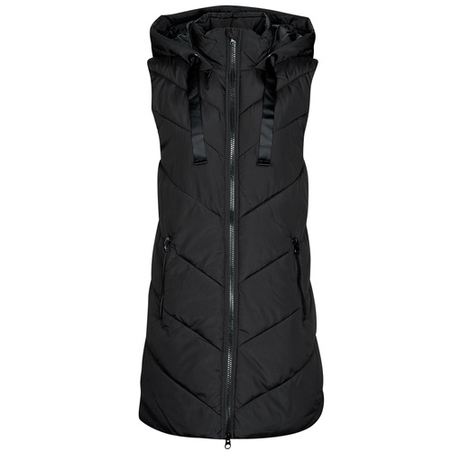 JDY - JDYSKYLAR PADDED HOOD WAISTCOAT OTW - Noir