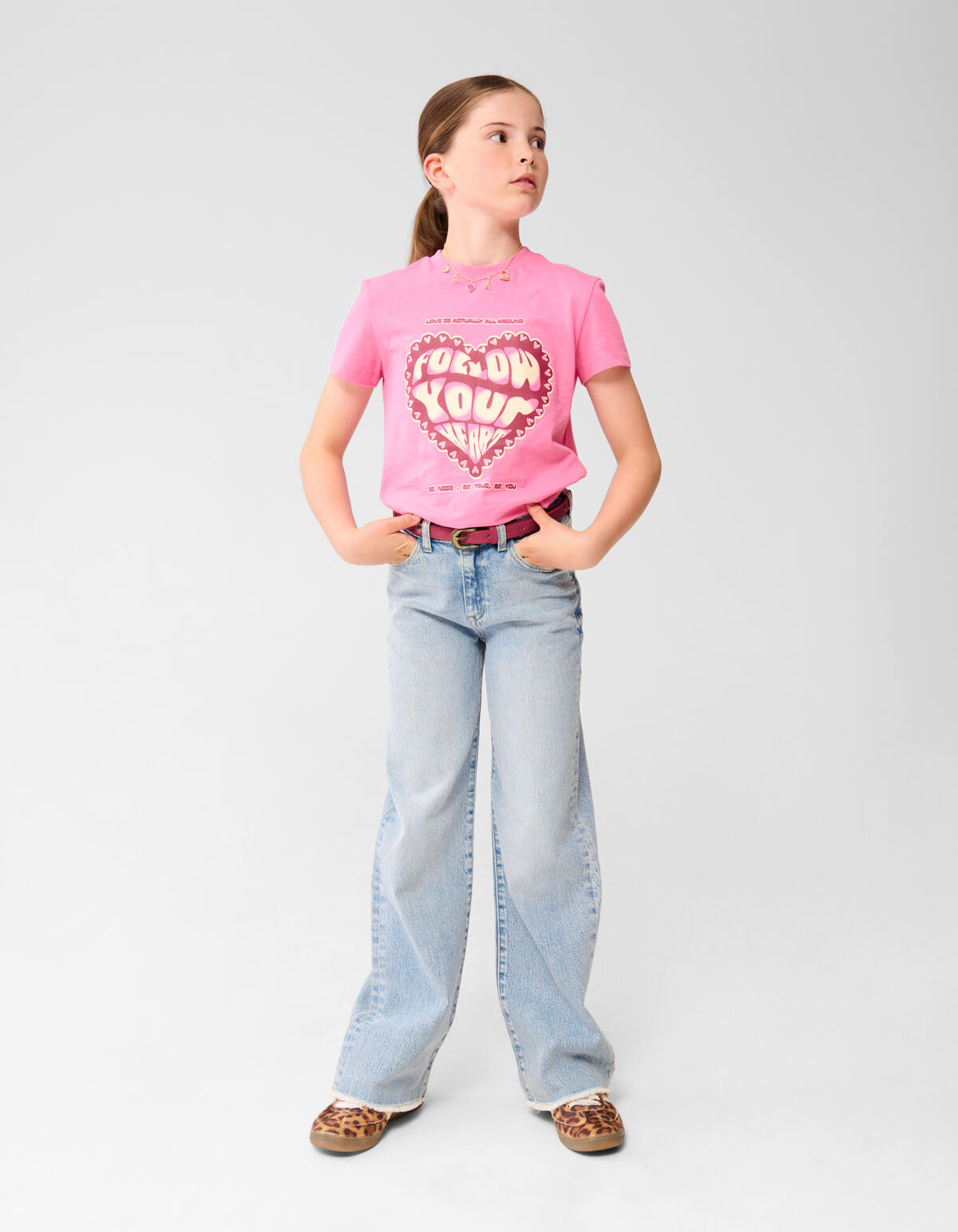 Denim Wide Leg Jeans Blauw