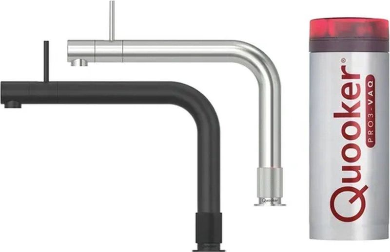 Quooker PRO3 - Koud Warm Kokend-Water-Kraan - Zwart - 3 Liter