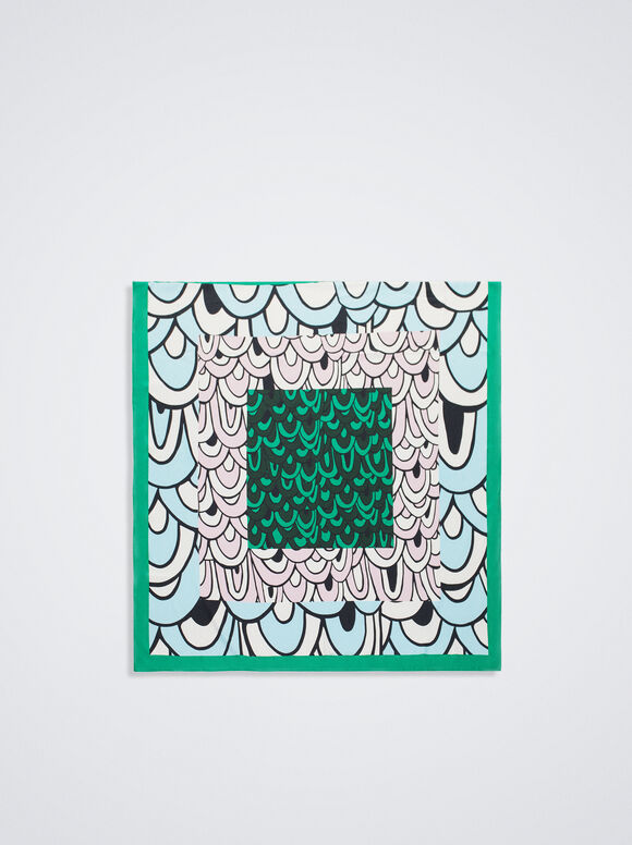 Pañuelo Cuadrado Estampado - Azul