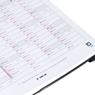 Agenda Genius - 1 semaine sur 2 pages - 16 x 24 cm - noir - Oxford