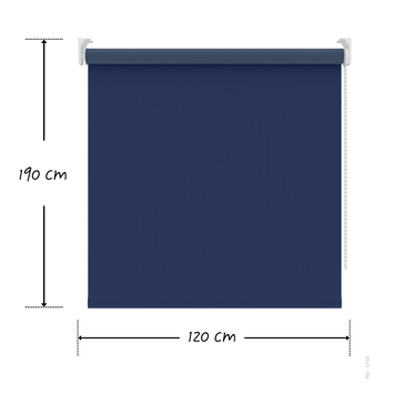 KARWEI rolgordijn verduisterend blauw (kleurnr. 5740) 120x190 cm (bxh)