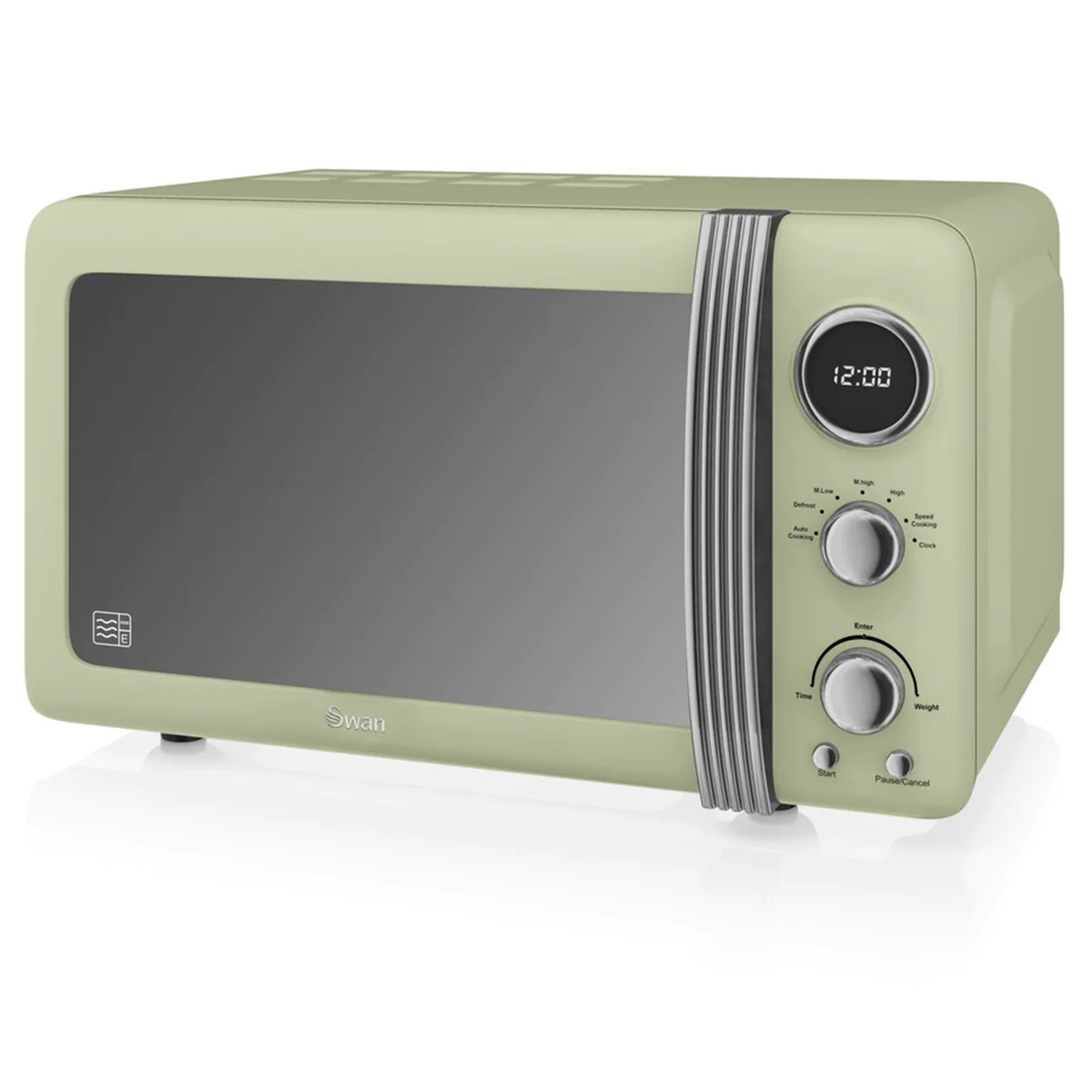 Retro Micro-ondes Numérique 20L, 5 Niveaux Puissance, Décongélation, M