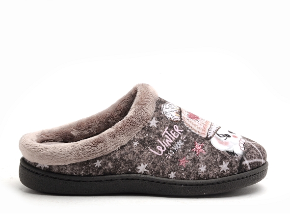Plumaflex roal chaussons femme r12213 gris
