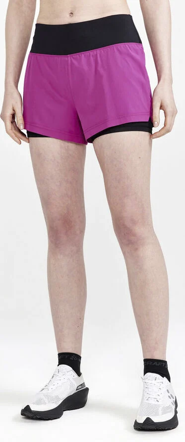 Craft ADV Essence 2-i-1 træningsshorts Lilla
