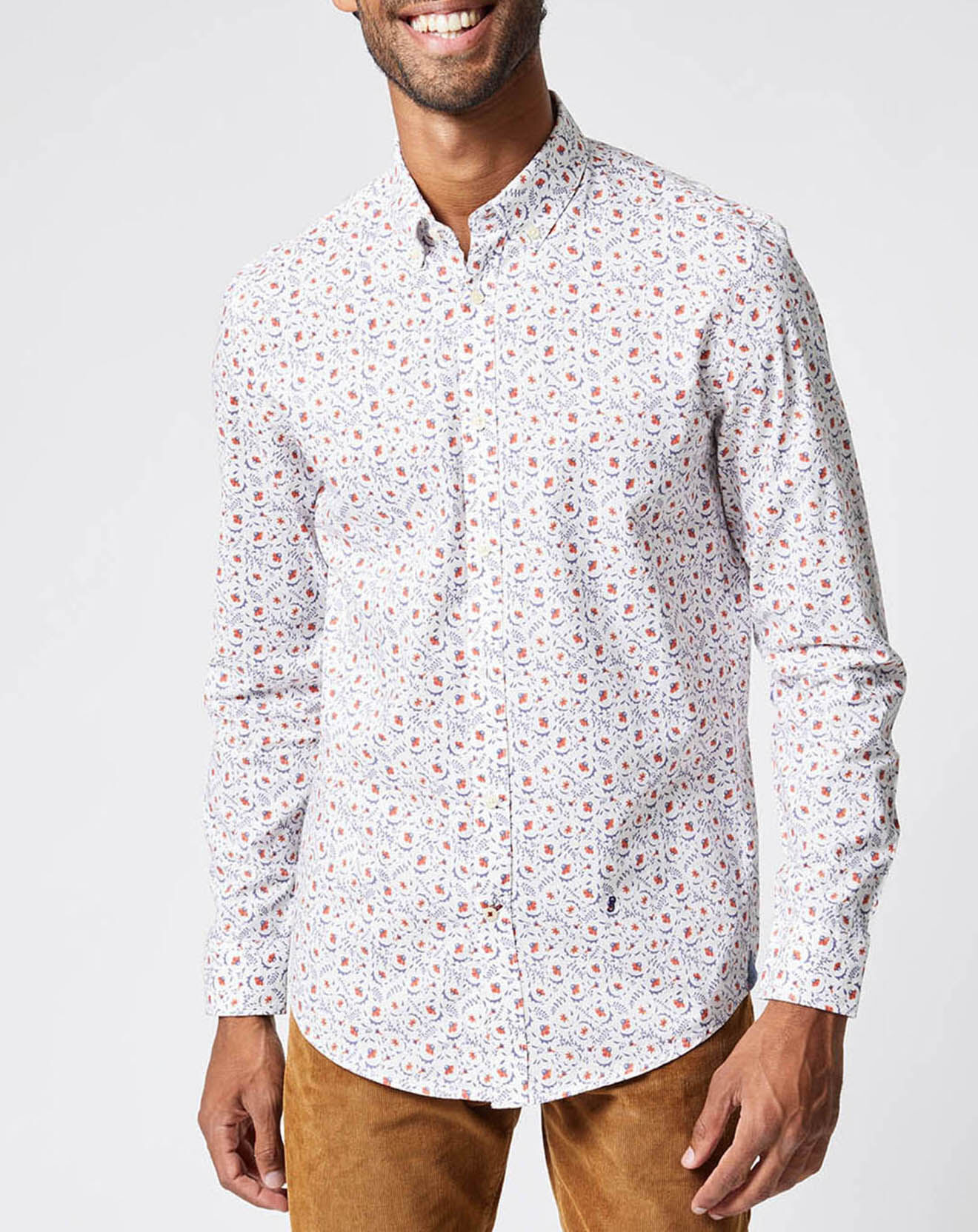 Pepe Jeans Chemise Berkeley imprimé fleurs blanche