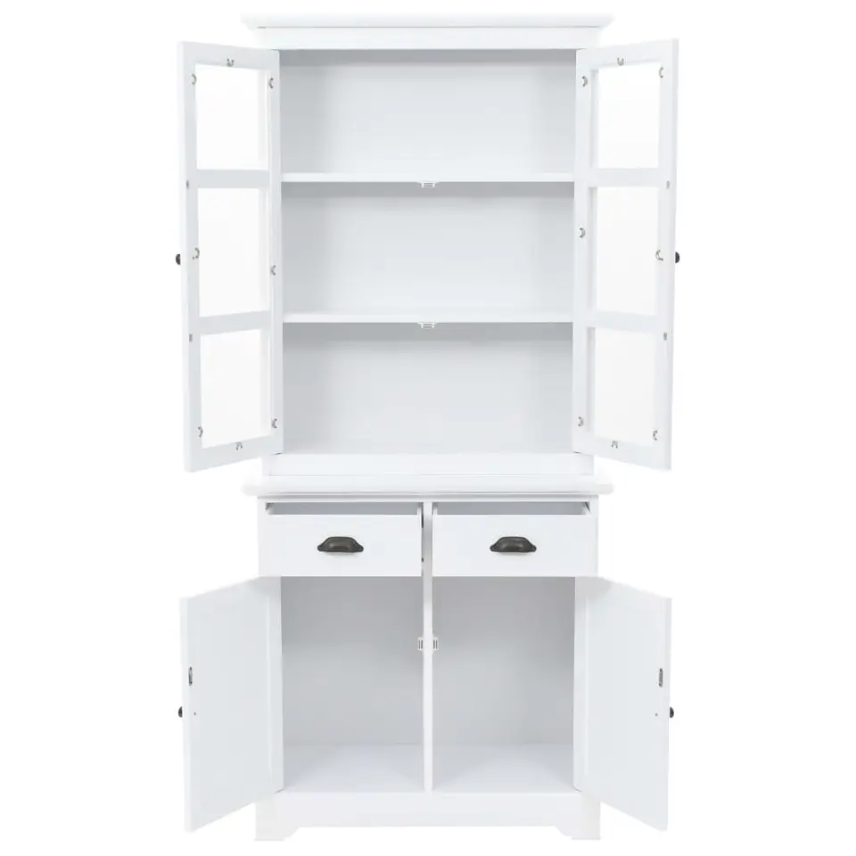 vidaXL - Dressoir - Wit - Grenenhout