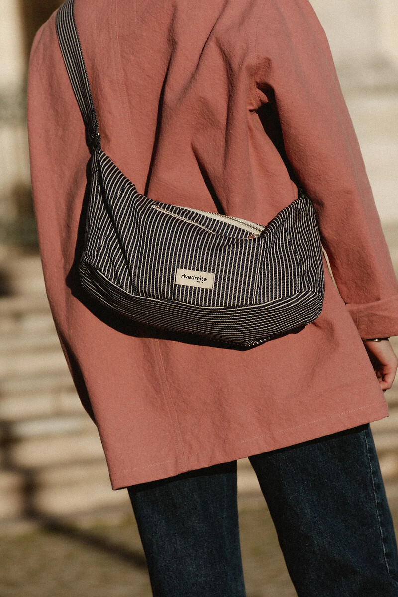 RIVDROITE<br>Bolsa transversal de lona estampada MINI CHARLOT