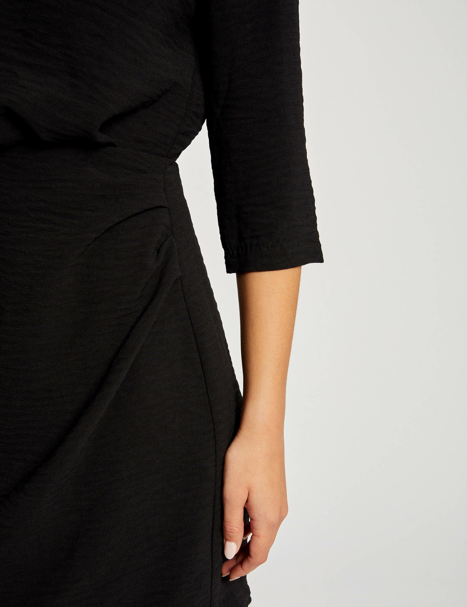 Robe cintrée dos ouvert noir femme - noir
