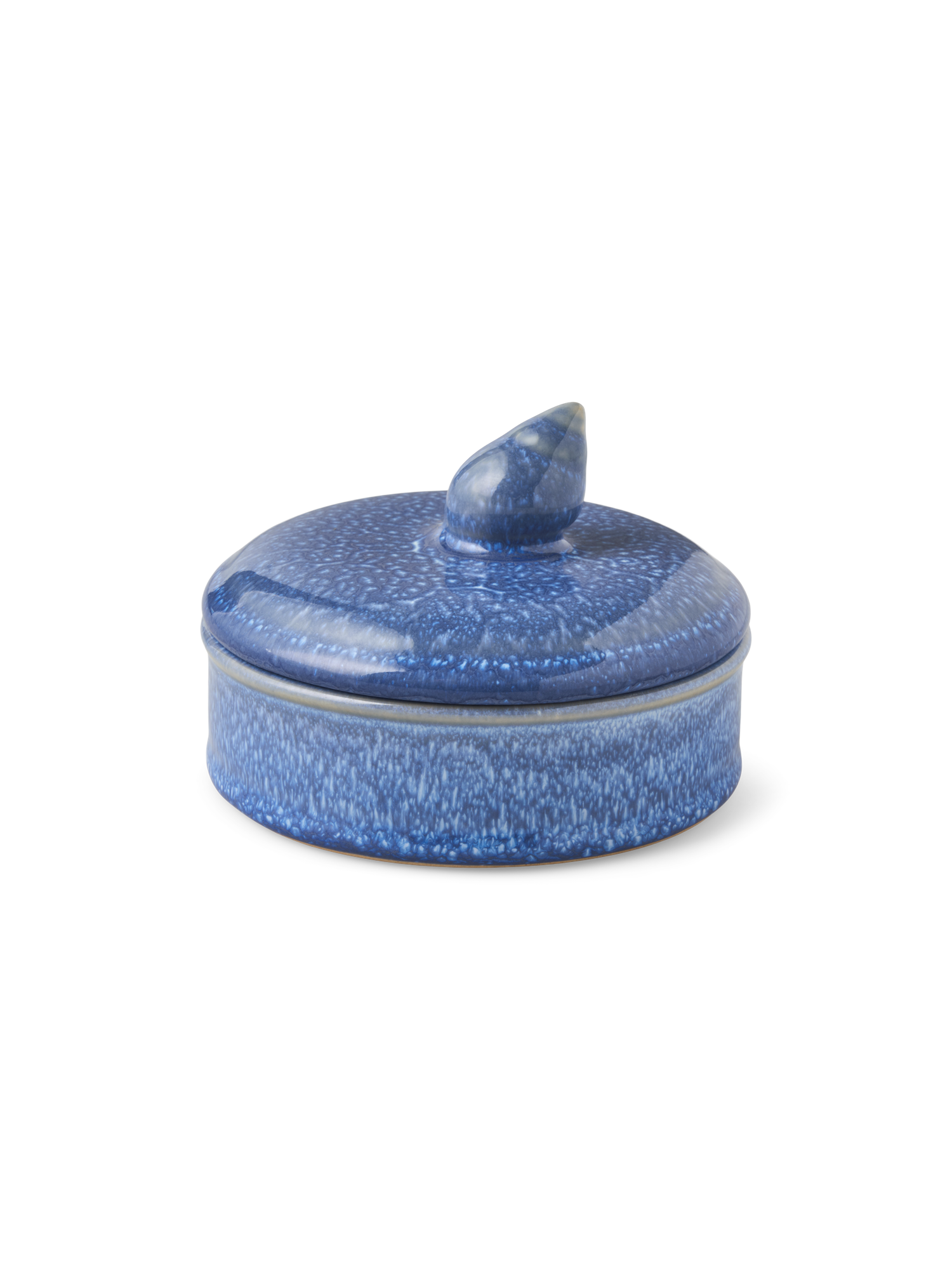 Dekorativ krukke | Keramik. Ø13 x 8 cm. | Smokey Blue