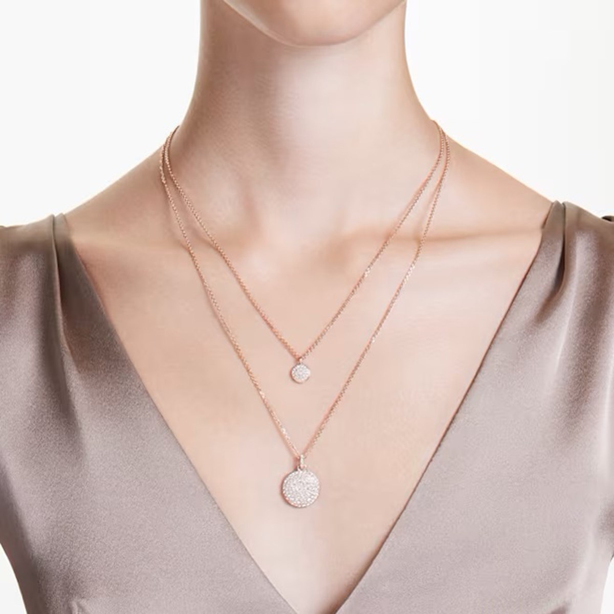 Collier Swarovski Meteora double rosé