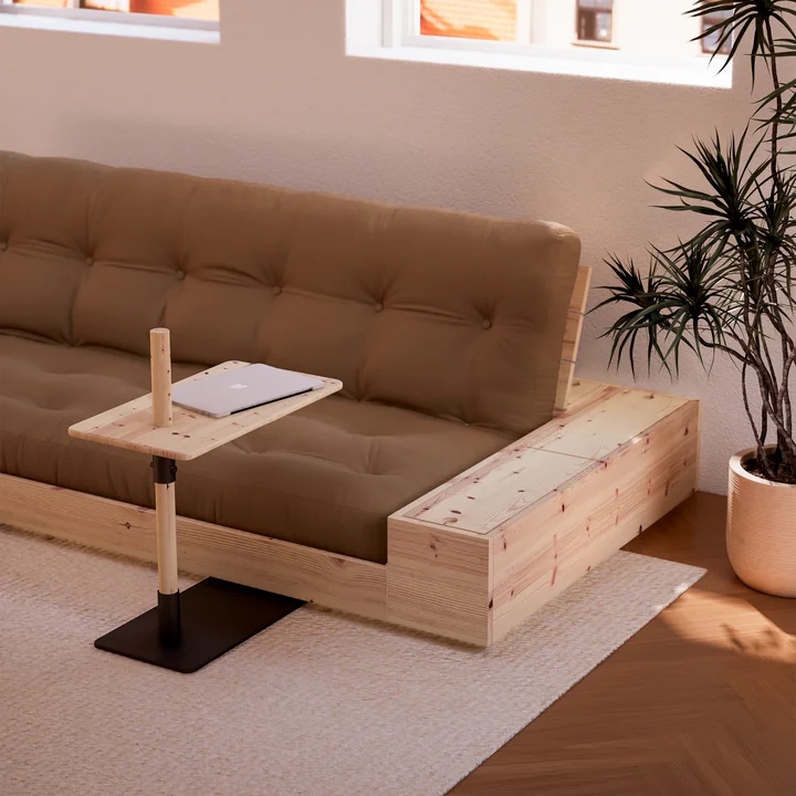 Karup Design - Base Schlafsofa, Kiefer klar lackiert / charcoal