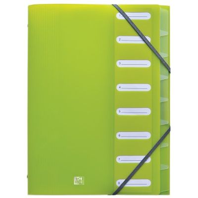 Oxford School Life - Trieur polypro 8 positions - disponible dans différentes couleurs