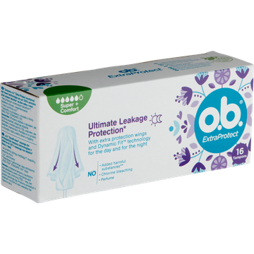 O.B. Extra Protect Super + Comfort Tampons 16 Stuks