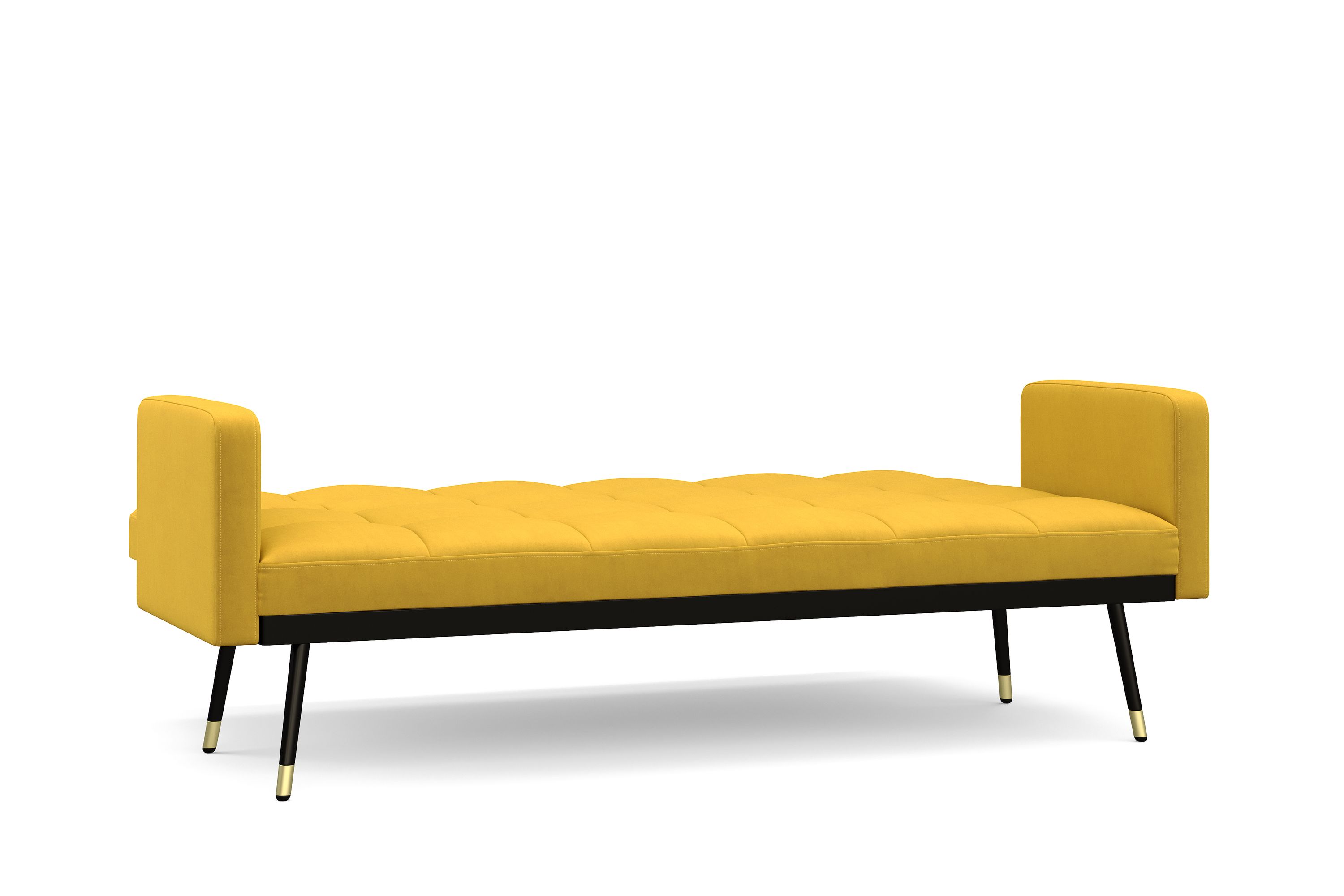Schlafsofa Samt CALVIN gelb
