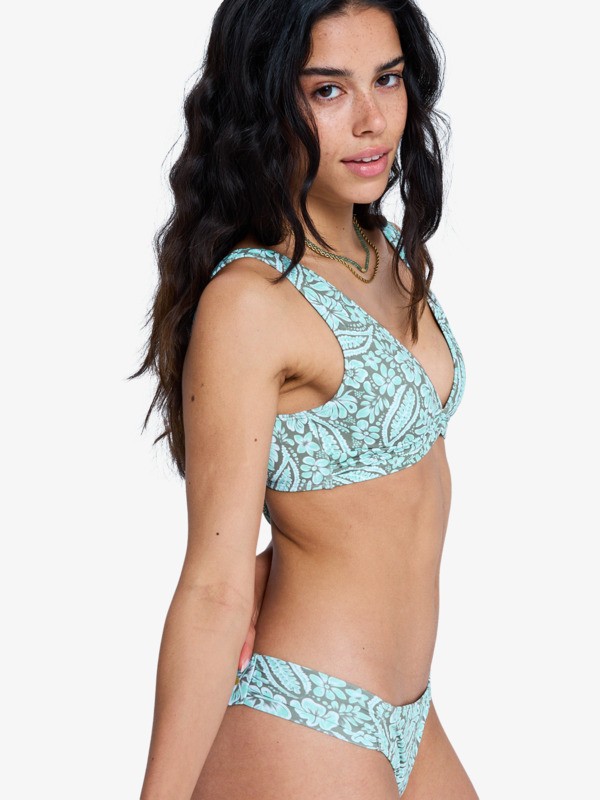Wildside Paisley Elongated Tri Haut de bikini triangle Vert Femme