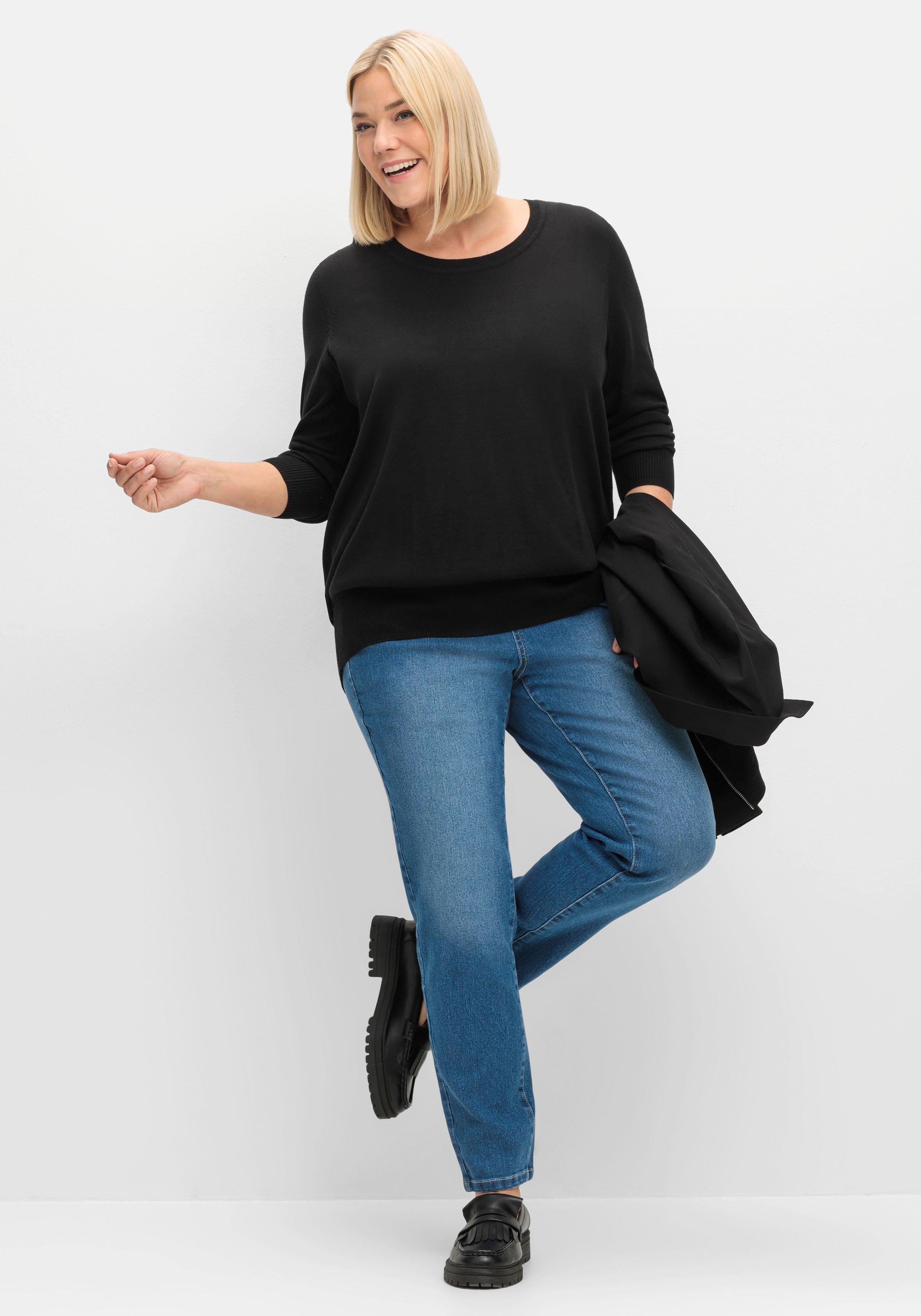 Pullover aus leichtem Strick, mit Rundhalsausschnitt