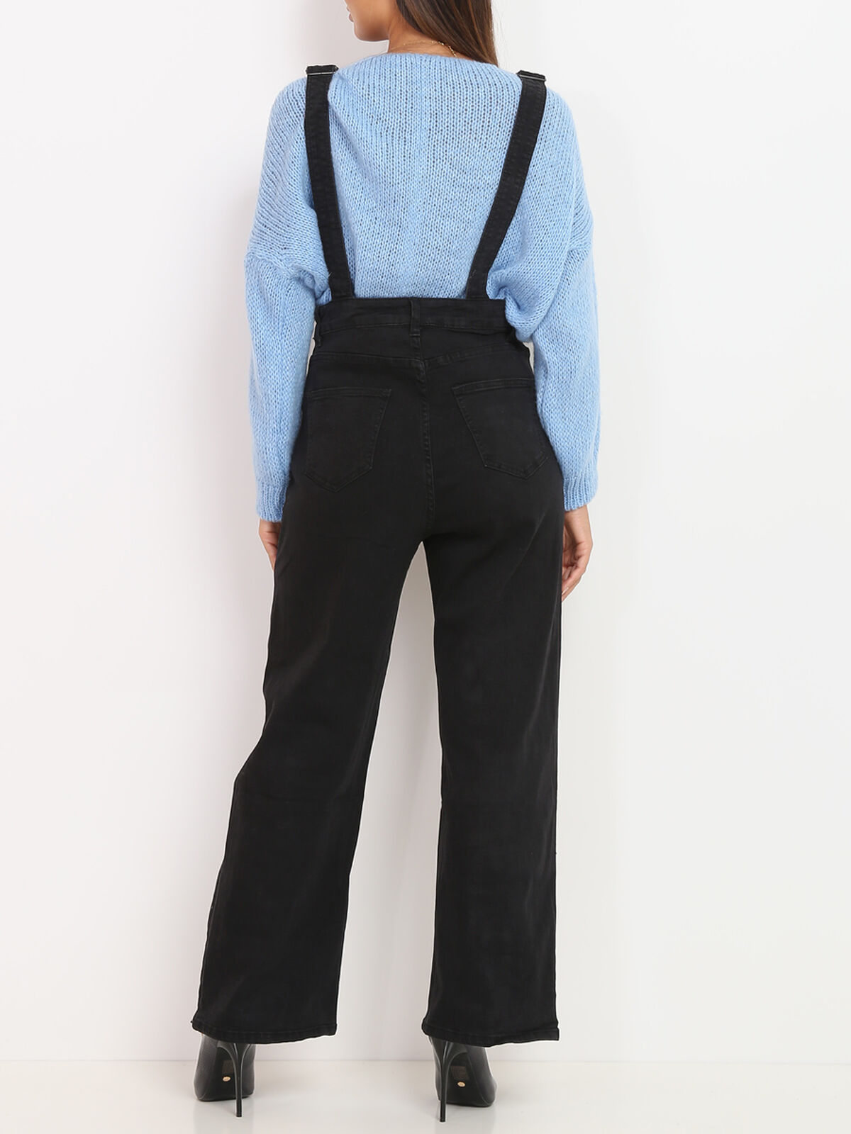 Salopette en jeans- Noir
