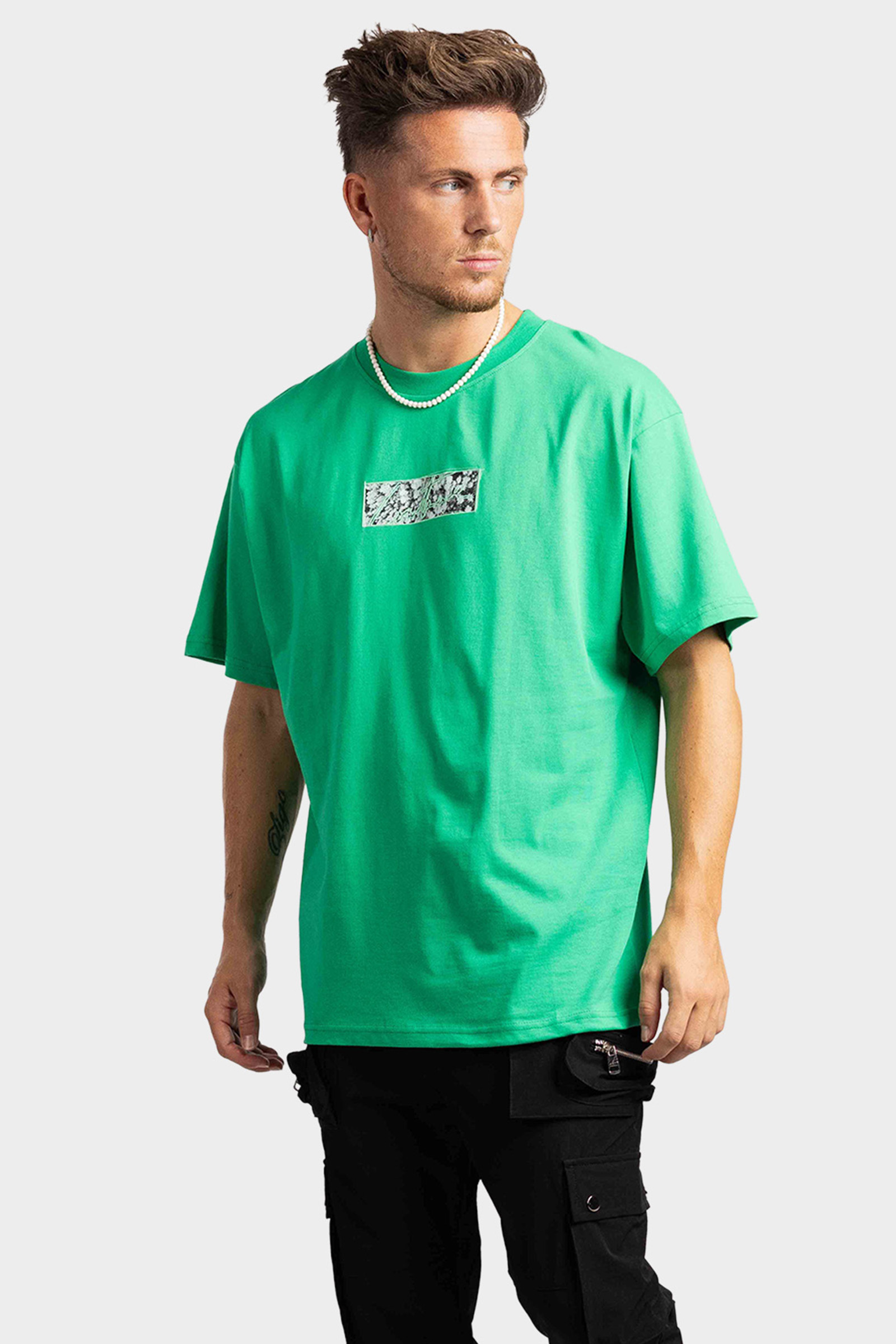 Couture Club Box Print Forest Graphic T-Shirt Heren Groen
