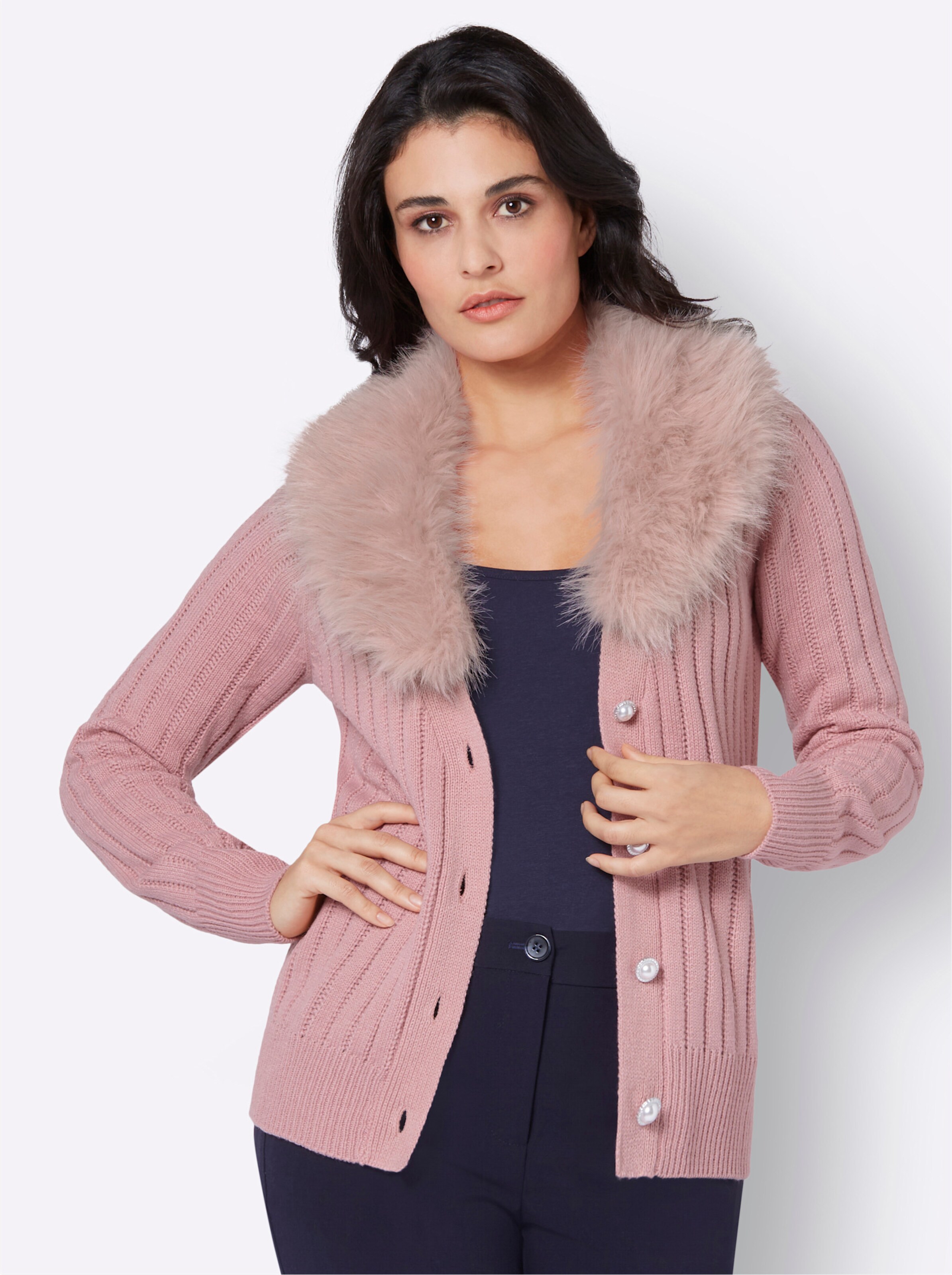 Cardigan in hortensie