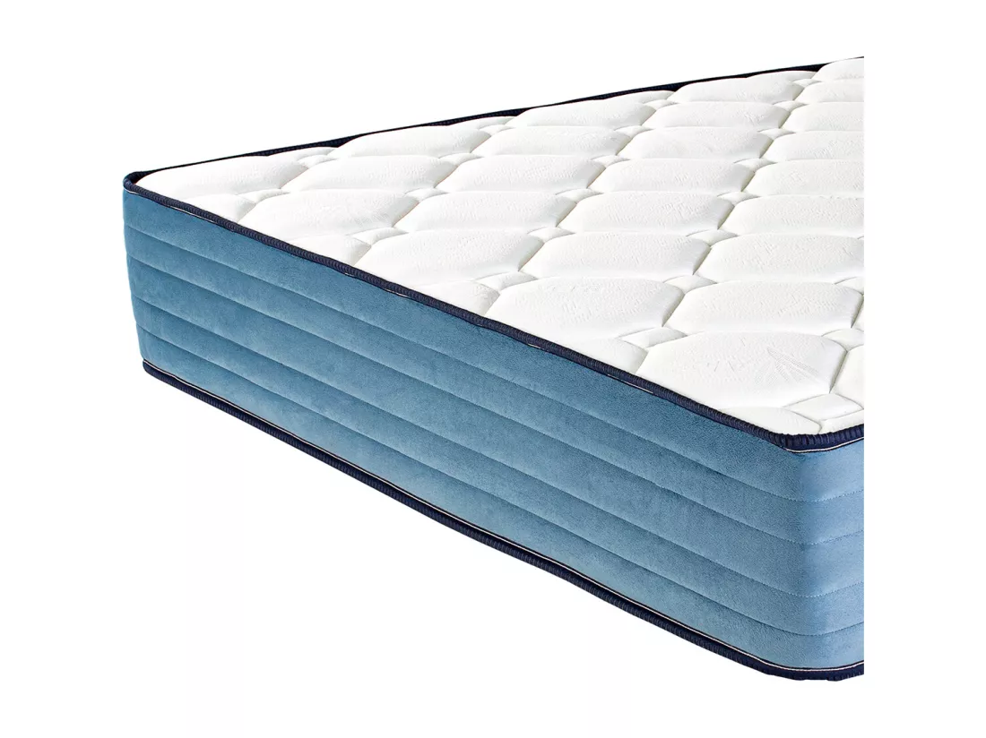 Matelas réversible CALI 90x190 cm, mousse haute densité, indépendance du couchage, face été/hiver, épaisseur 24 cm