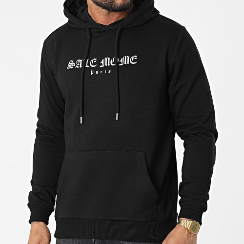 Sweat Capuche Mousqueton Noir Blanc