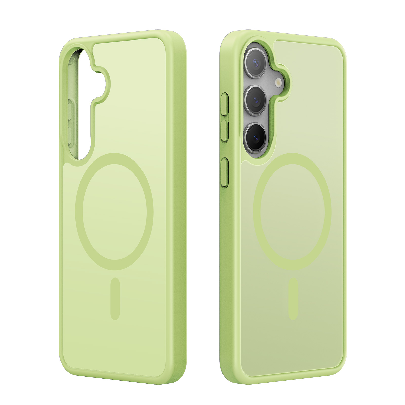 Samsung Galaxy S25  Plus Hybrid Hardcase Hülle mit TPU Bumper MagSafe-Modul - Grün