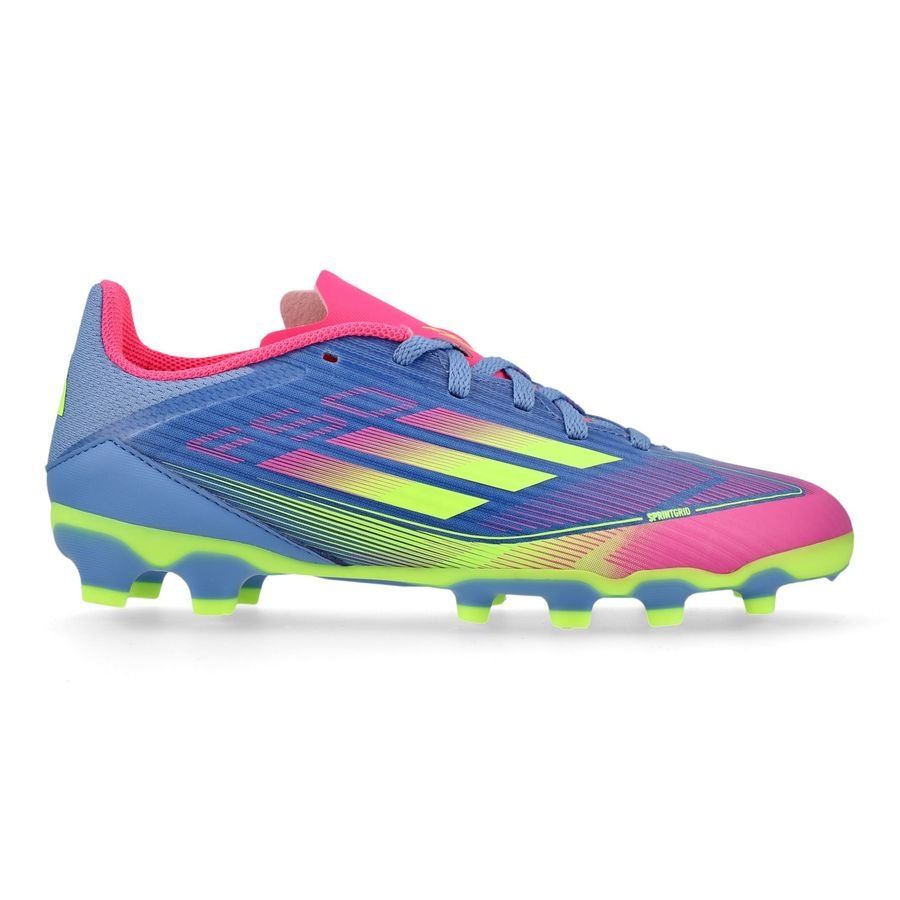 adidas F50 League MG Celestial Victory - Blue Fusion/Lucid Lemon/Lucid Pink Enfant
