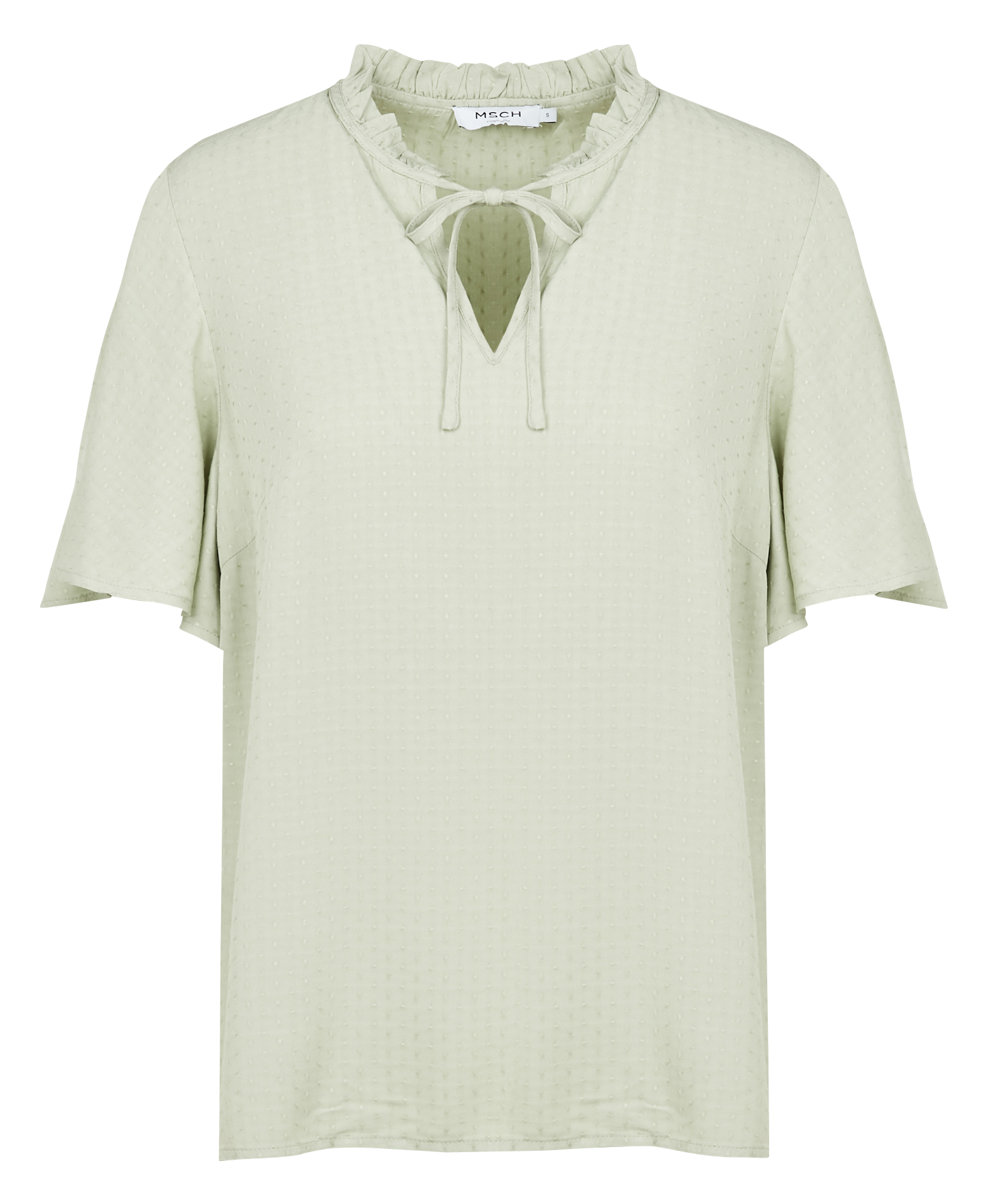 Top col victorien en coton| Beige
