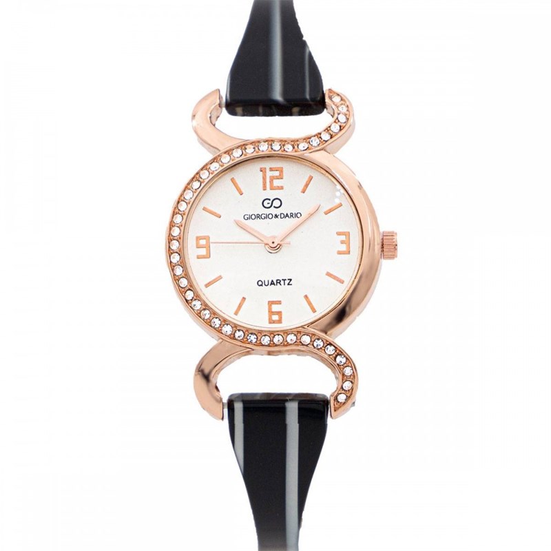 Coffret montre Femme GIORGIO bracelet Acier Rose Métal