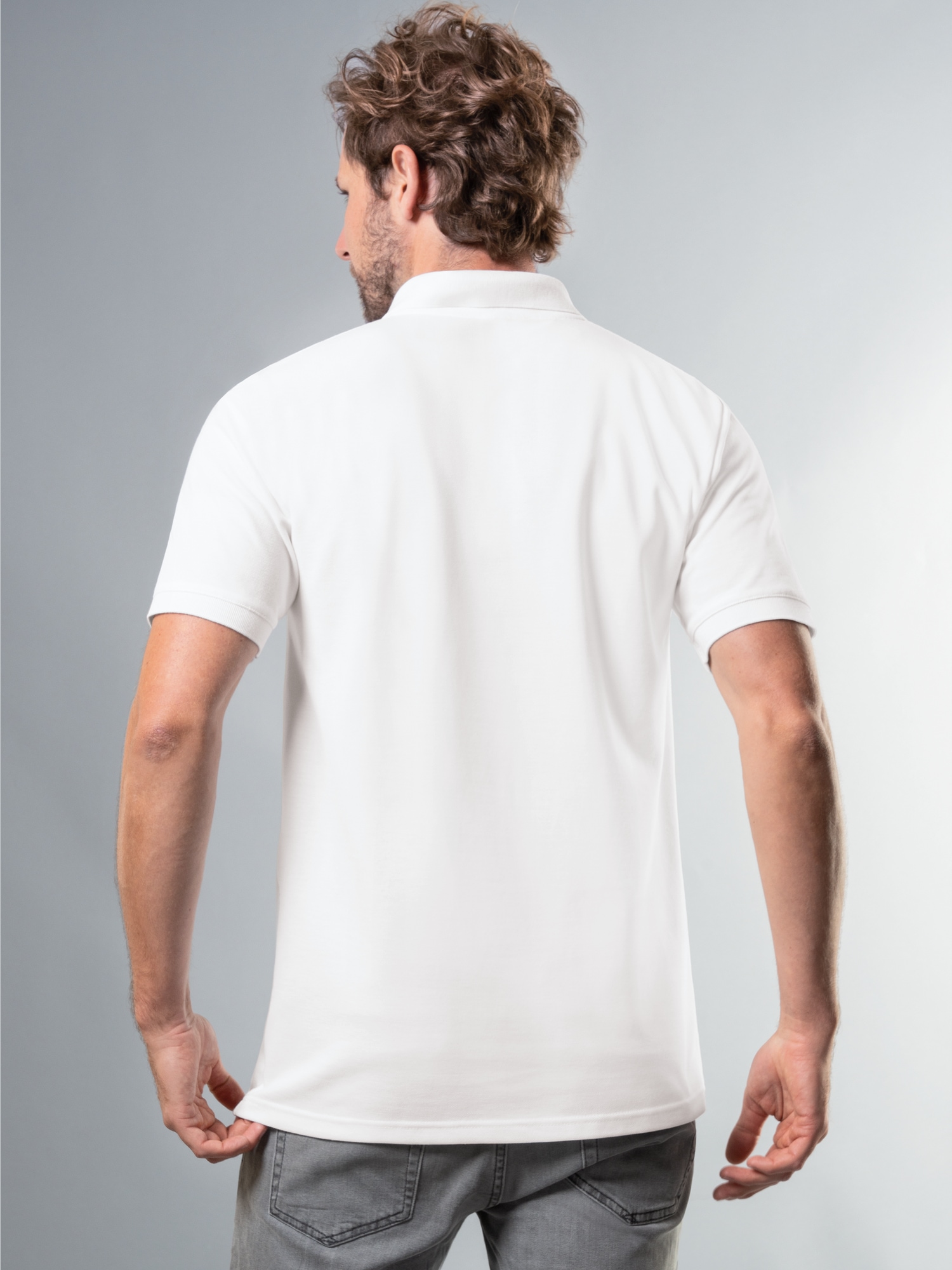 Poloshirt DELUXE Piqué Weiss