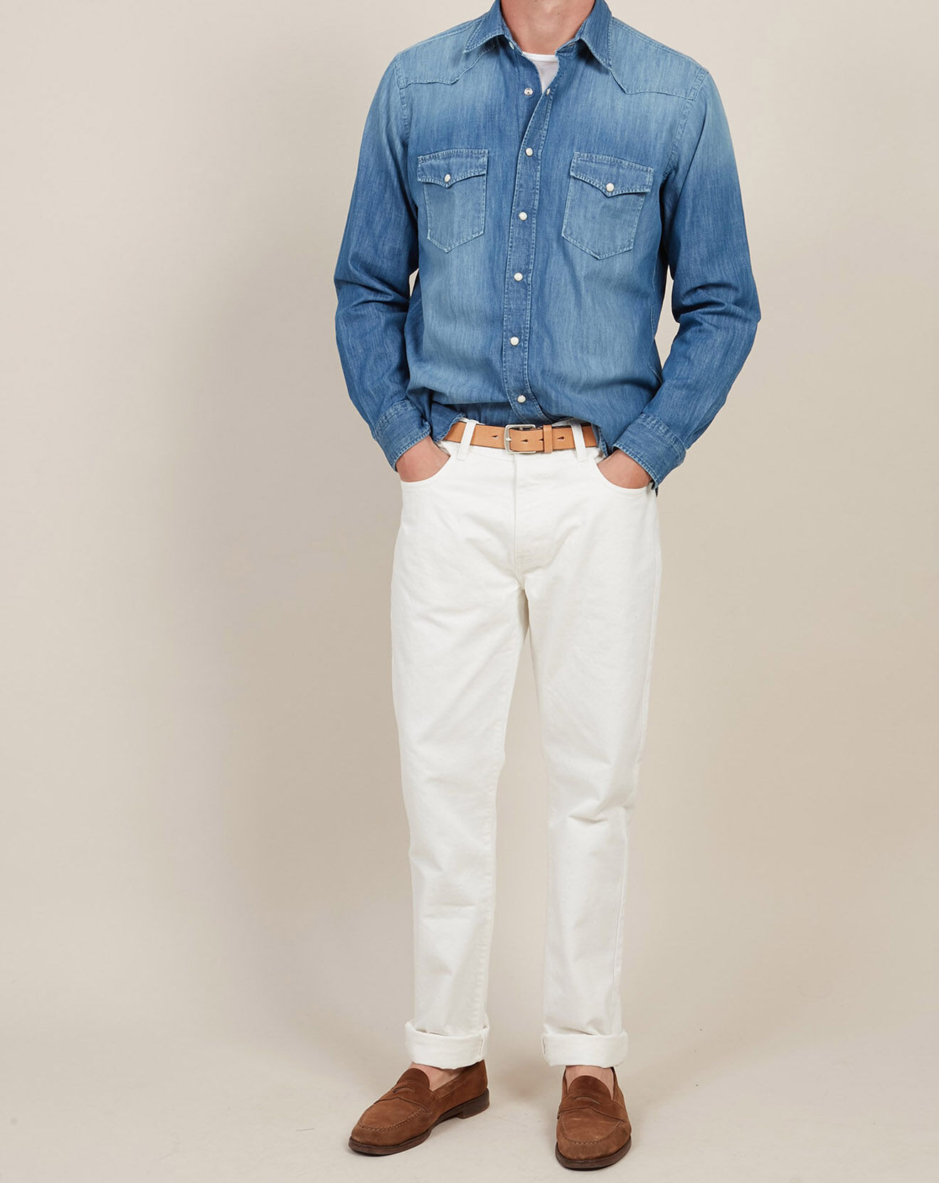 Hartford Pantalon Tim écru
