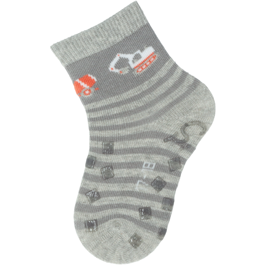 Sterntaler ABS-Krabbelsocken DP Bagger hellgrau mel.