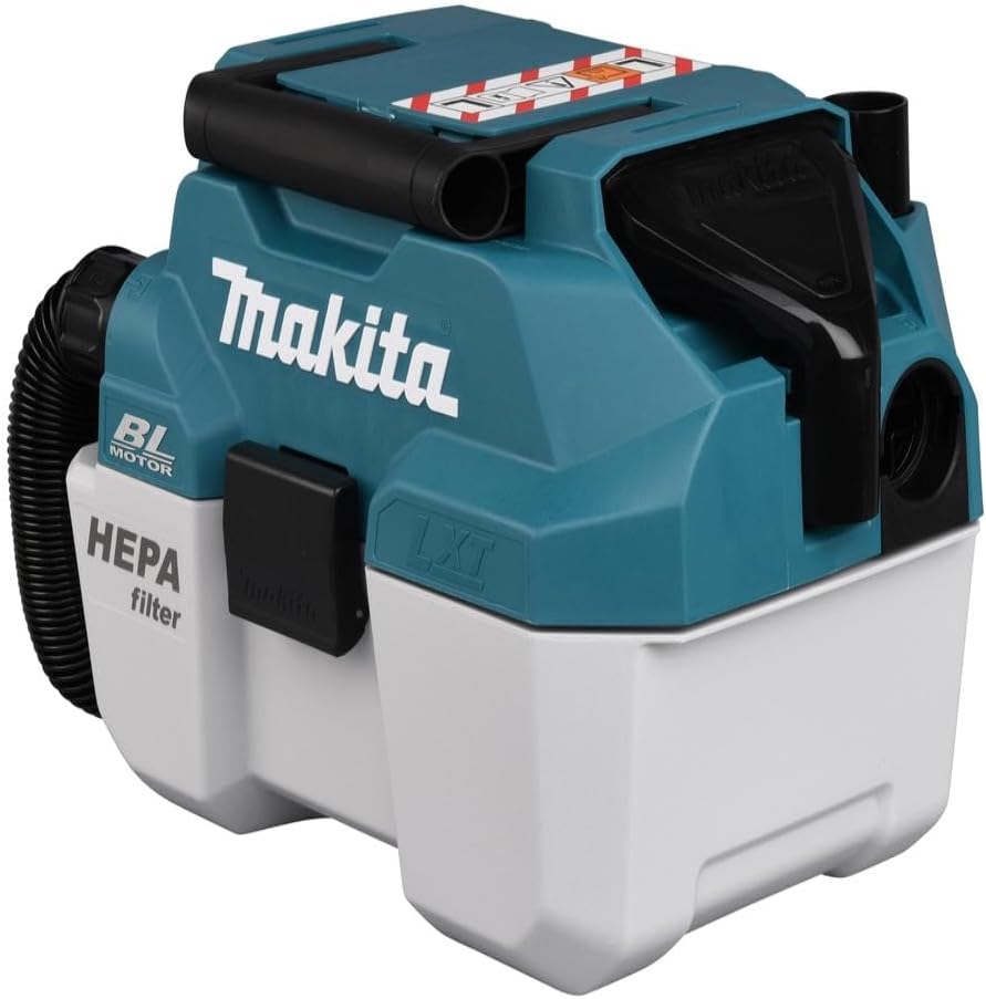 Makita, HEPA-Filter, DVC750LZ, Staubsauger DVC 750 LZ 18 Volt ohne Akku und Ladegerät, Grün/Schwarz, 4.5 liters