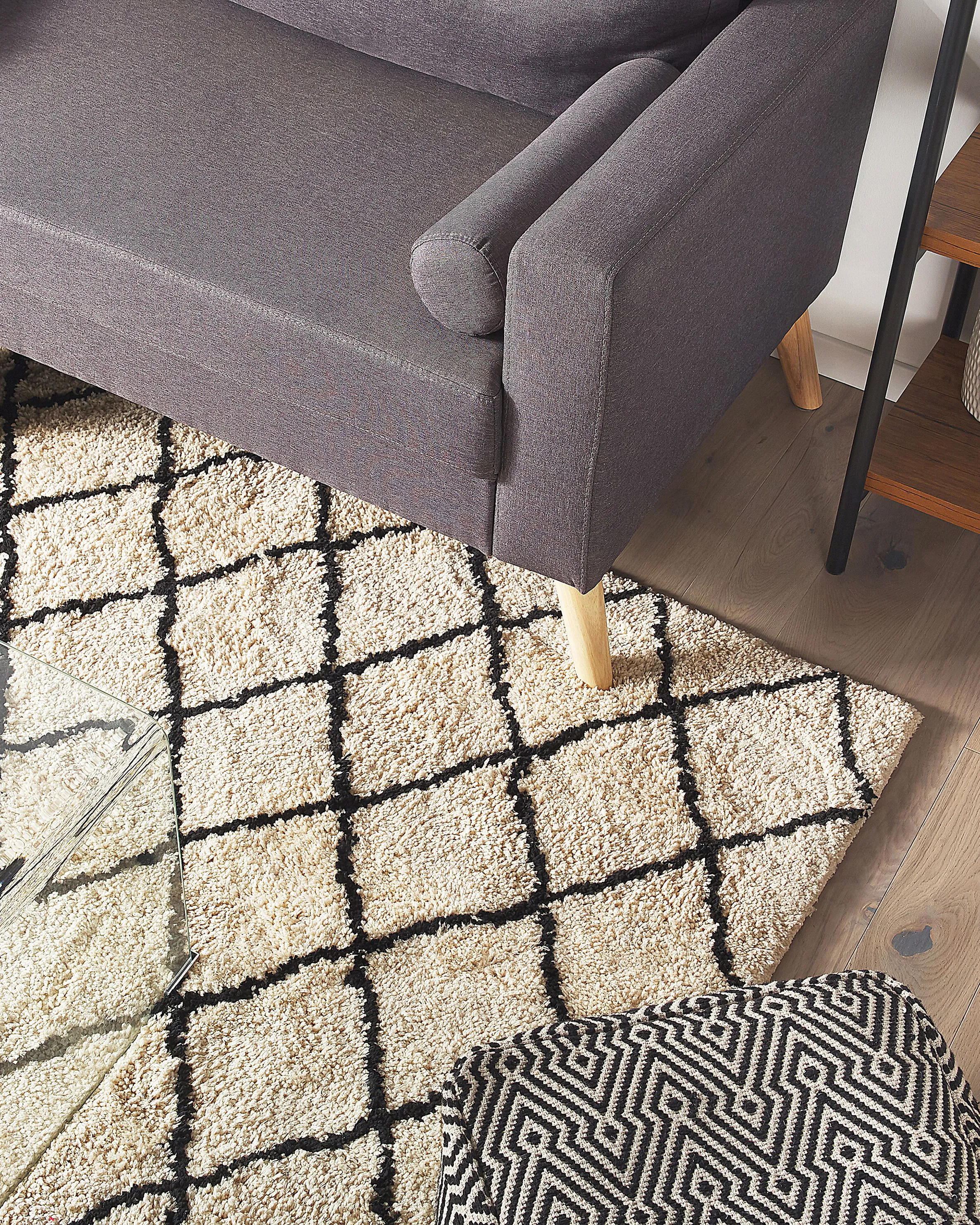 Vloerkleed MIDYAT Beige 200 x 200 cm
