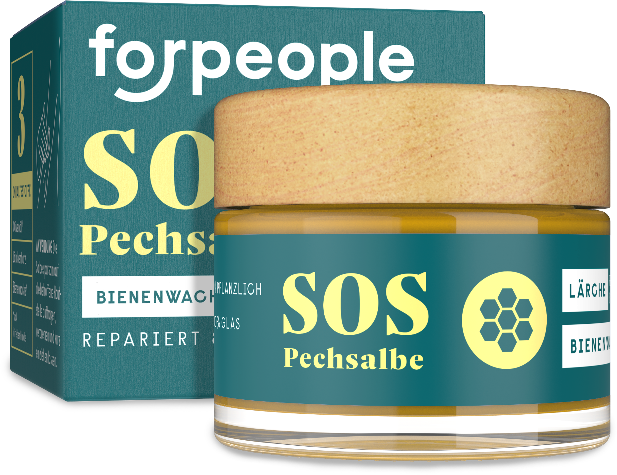 forpeople  SOS Pechsalbe Lärchenharz & Bienenwachs, 50 ml
