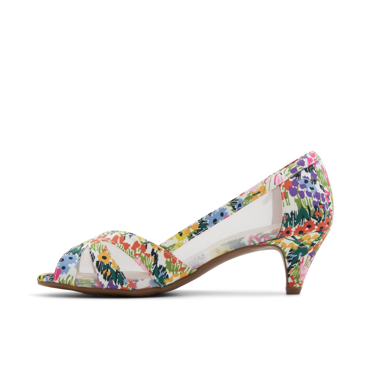 SOLEMATE-Drili-Talons/escarpins à bout ouvert - Mini talon - Noir Multi