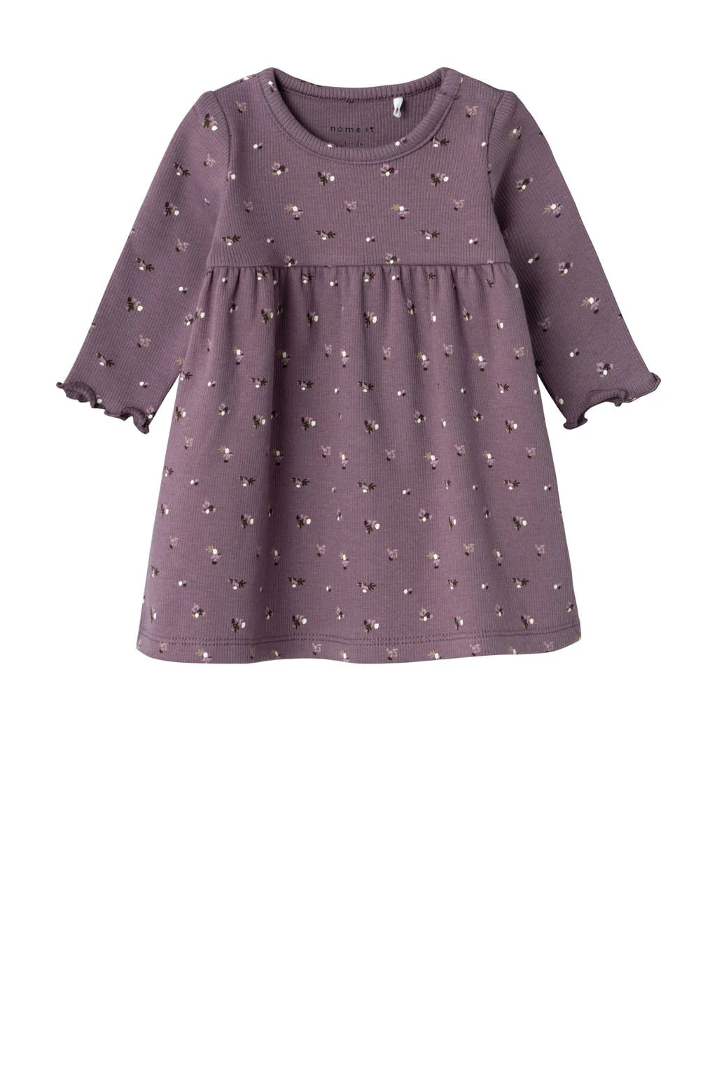 NAME IT gebloemde baby jurk NBFOLINNE mauve