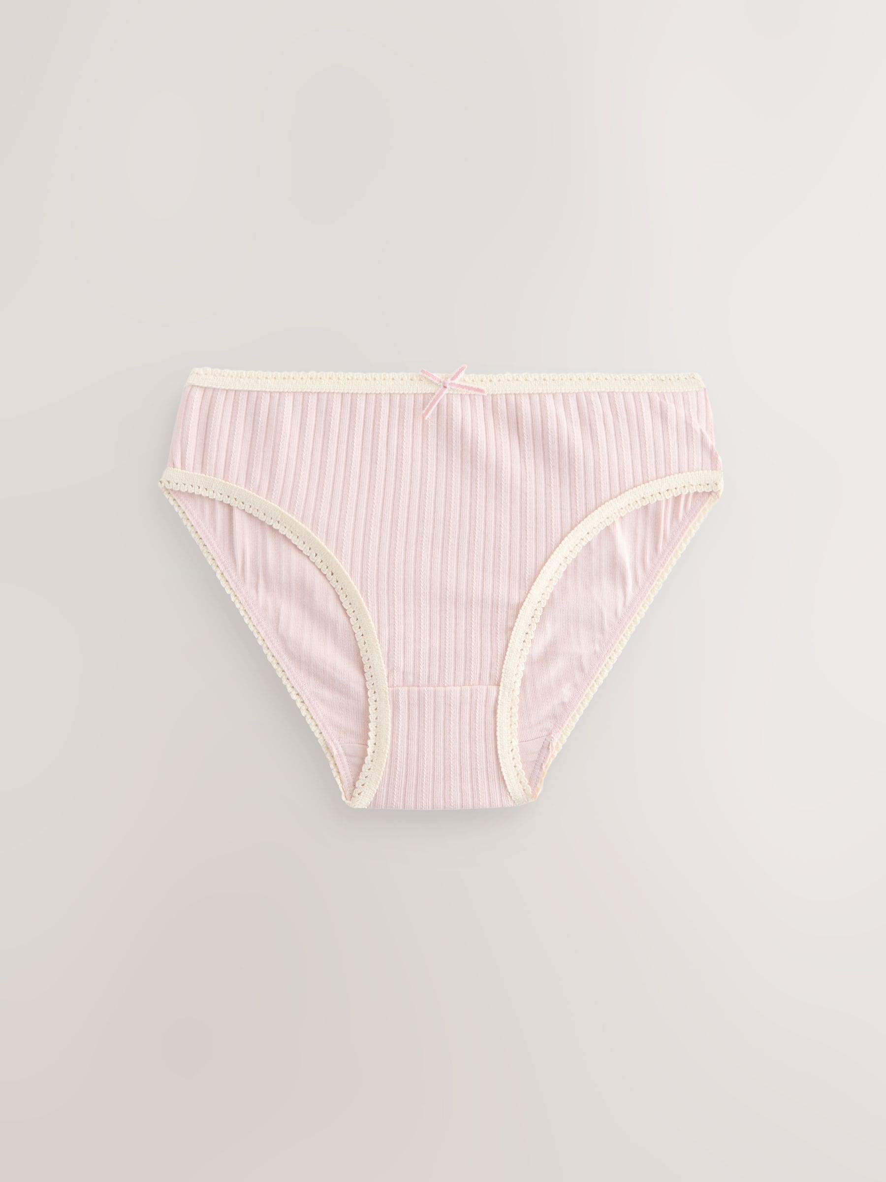 Crème gestreept - Set van 5 Bikini Onderbroeken (1.5-16jr)