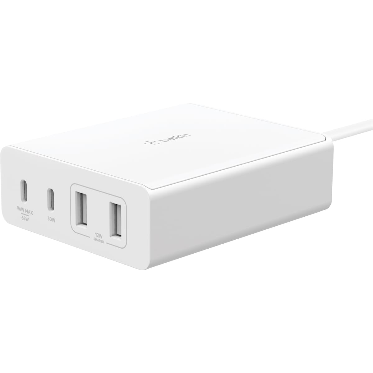 Belkin 108W GaN 4-Port Universal lader (hvit)